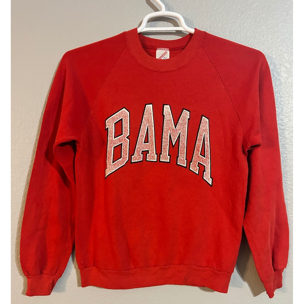 Vintage Jerzees Alabama Bama Sweatshirt Mens Medium Raglan Made in USA 80s 90s